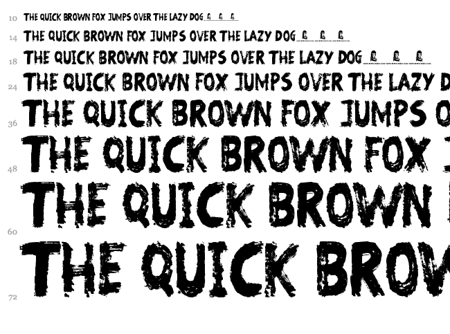 Beware of the Zombies font waterfall